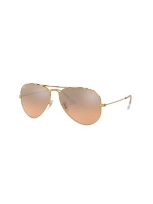 Ray-ban Rb3025 001/3e Unisex Pilot Lifestyle Sunglasses Gold