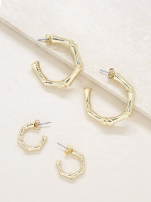 Golden Reign Hoop Earring Set