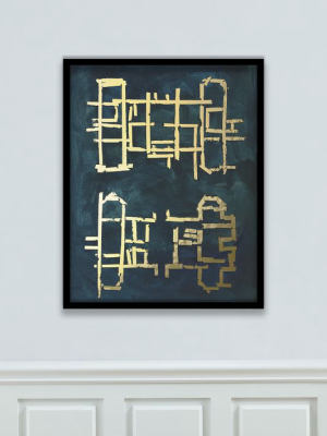 The Arts Capsule Framed Print - Blueprint