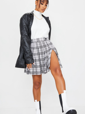 Grey Check Tennis Skirt