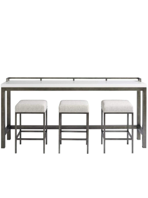 Alchemy Living Gallery Engage Console Table W/stools - White