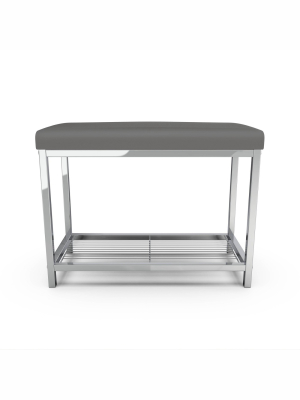 Moderna Extra Wide Vanity Seat Gray - Better Living Products