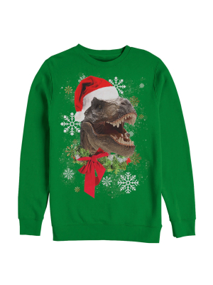 Men's Lost Gods Ugly Christmas T Rex Sweatshirt