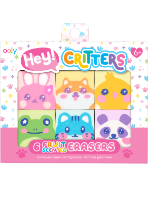 Hey Critters! Scented Eraser - Set Of 6