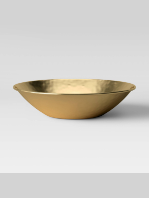 3" X 16" Metal Bowl Gold - Threshold™