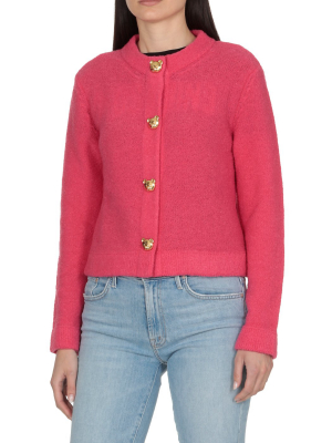 Moschino Bear Buttoned Round Neck Cardigan