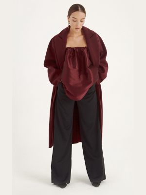 Camilla Satin Strapless Cocoon Top