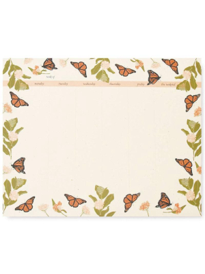 Monarchs Weekly Desk Pad