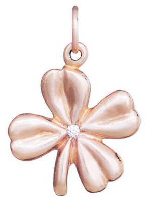 Clover Flower Charm With Diamond