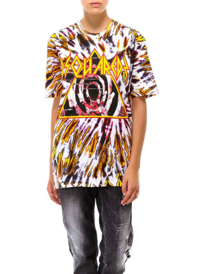 Dsquared2 Tie-dye Logo Print T-shirt