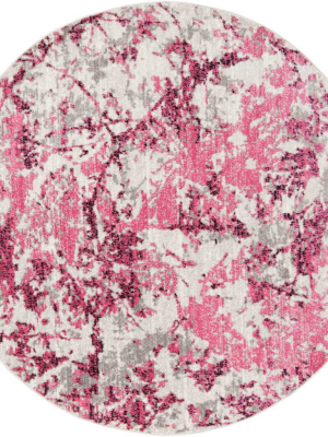 Skyler Pink/ivory Round Rug