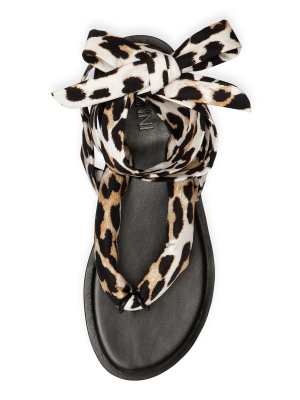 Recycled Tech Leopard Sandals