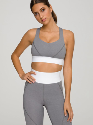 Active Essential Icon Bra | Heather Grey001