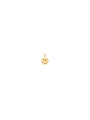 14k Single Midi Bitty Smiley Face Charm