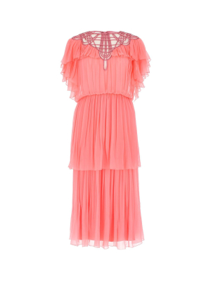 Alberta Ferretti Tiered Midi Dress