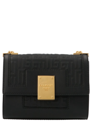 Balmain 1945 Embossed Small Shoulder Bag