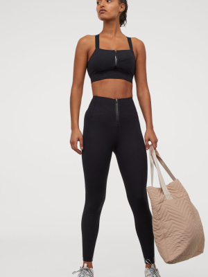 Zip-front Shaping Leggings