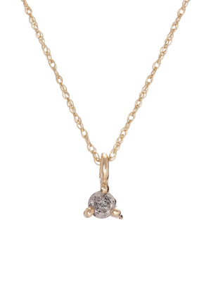 Hope & Magic - 14k Gold Grey Diamond Necklace