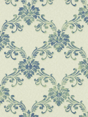 Etienne Ornamental Trellis Wallpaper In Green Design By Bd Wall