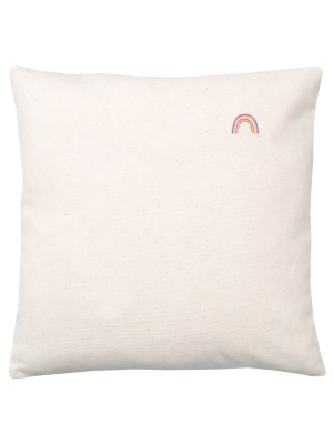 Tiny Objects Rainbow Pillow