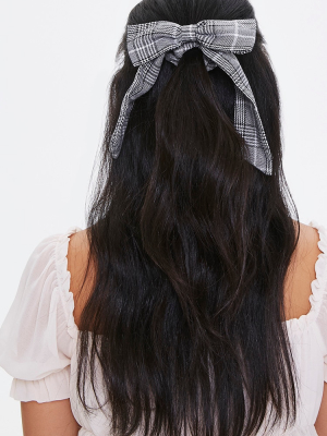 Plaid Bow Hair Tie