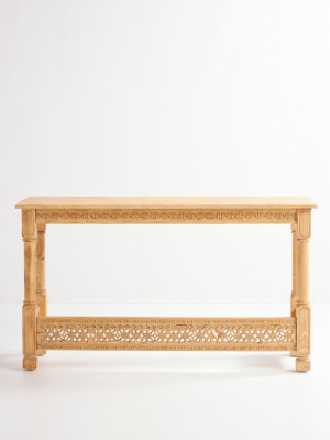 Handcarved Ezra Console Table