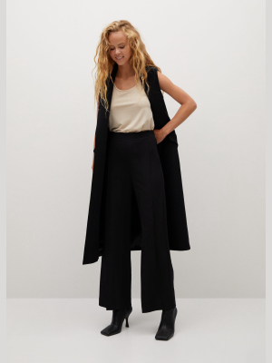 Pleat Straight Trousers