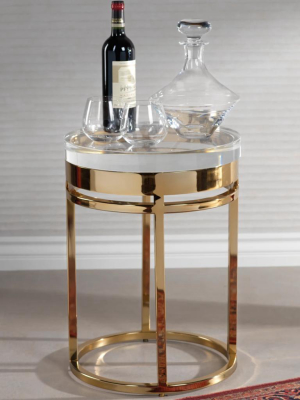 The Langham Side Table - Polished Gold