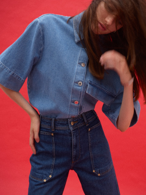 Denim Shirt With Pocket