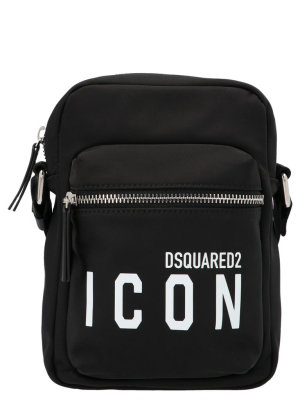 Dsquared2 Icon Logo Printed Messenger Bag