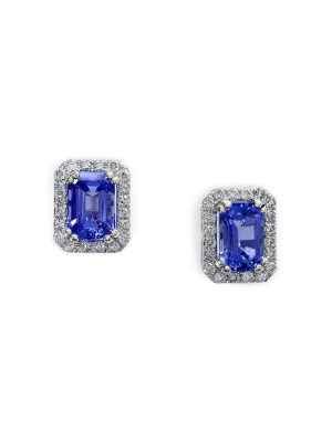 Effy Gemma 14k White Gold Tanzanite And Diamond Earrings, 1.96 Tcw