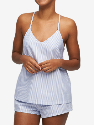 Classic Camisole Blue Oxford Stripe