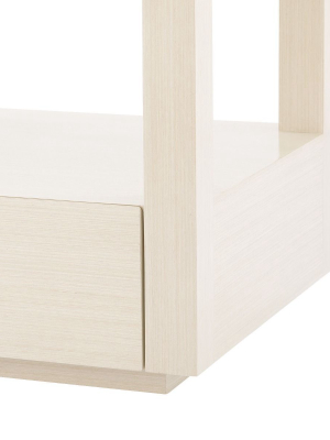 Gavin 1 Drawer Side Table Blanched Oak