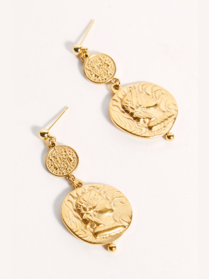 Amber Sceats Coin Earrings