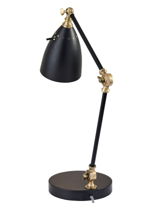 18.5" Boston Desk Lamp Black - Adesso