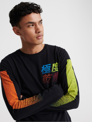 Neon Halftone Long Sleeved T-shirt