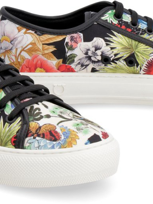 Salvatore Ferragamo Floral Printed Low-top Sneakers