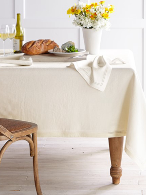 Linen Double Hemstitch Tablecloth