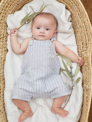 Striped Baby Shortalls