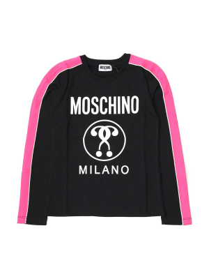 Moschino Kids Logo Printed Long Sleeve T-shirt