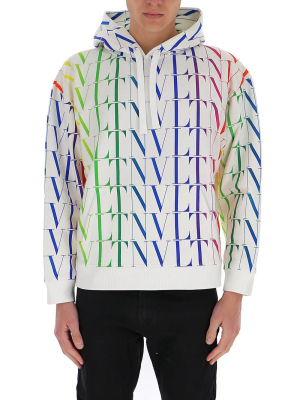 Valentino Allover Vltn Print Hoodie