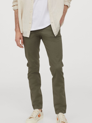 Skinny Fit Cotton Chinos