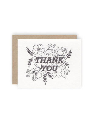 Thank You Floral Card