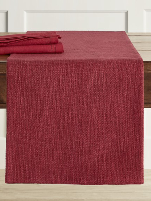 Burgundy Boucle Table Runner