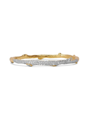 Enchanted Forest Pave Bangle Bracelet With Diamonds