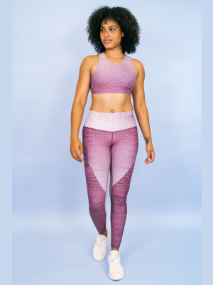 Croc High Waisted Slice Legging - Mauve