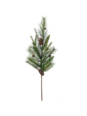 Sullivans Artificial Mixed Pine And Cone Spray 31"h Green