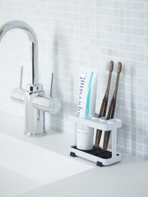 Toothbrush + Toiletries Stand - Steel