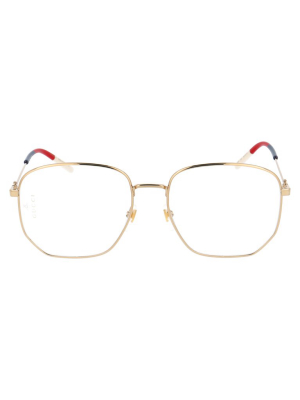 Gucci Eyewear Hexagon Frame Glasses