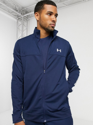 Under Armour Sportstyle Pique Track Jacket In Navy